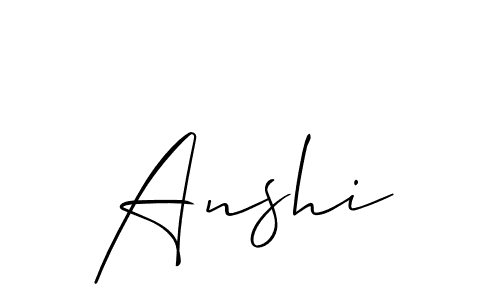 Allison_Script is a professional signature style that is perfect for those who want to add a touch of class to their signature. It is also a great choice for those who want to make their signature more unique. Get Anshi name to fancy signature for free. Anshi signature style 2 images and pictures png