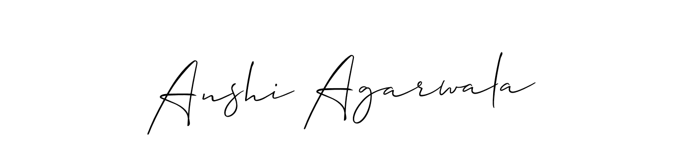 How to make Anshi Agarwala signature? Allison_Script is a professional autograph style. Create handwritten signature for Anshi Agarwala name. Anshi Agarwala signature style 2 images and pictures png