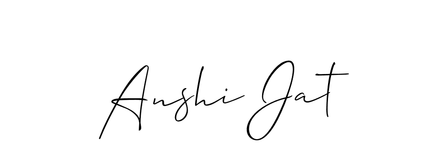 It looks lik you need a new signature style for name Anshi Jat. Design unique handwritten (Allison_Script) signature with our free signature maker in just a few clicks. Anshi Jat signature style 2 images and pictures png