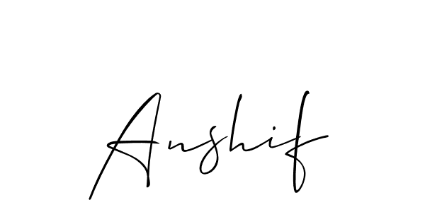 You should practise on your own different ways (Allison_Script) to write your name (Anshif) in signature. don't let someone else do it for you. Anshif signature style 2 images and pictures png