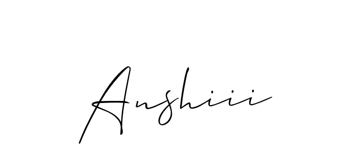 Once you've used our free online signature maker to create your best signature Allison_Script style, it's time to enjoy all of the benefits that Anshiii name signing documents. Anshiii signature style 2 images and pictures png