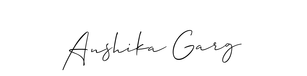 This is the best signature style for the Anshika Garg name. Also you like these signature font (Allison_Script). Mix name signature. Anshika Garg signature style 2 images and pictures png
