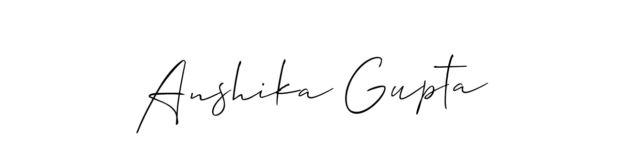 This is the best signature style for the Anshika Gupta name. Also you like these signature font (Allison_Script). Mix name signature. Anshika Gupta signature style 2 images and pictures png