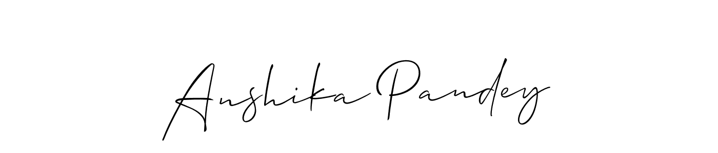 This is the best signature style for the Anshika Pandey name. Also you like these signature font (Allison_Script). Mix name signature. Anshika Pandey signature style 2 images and pictures png