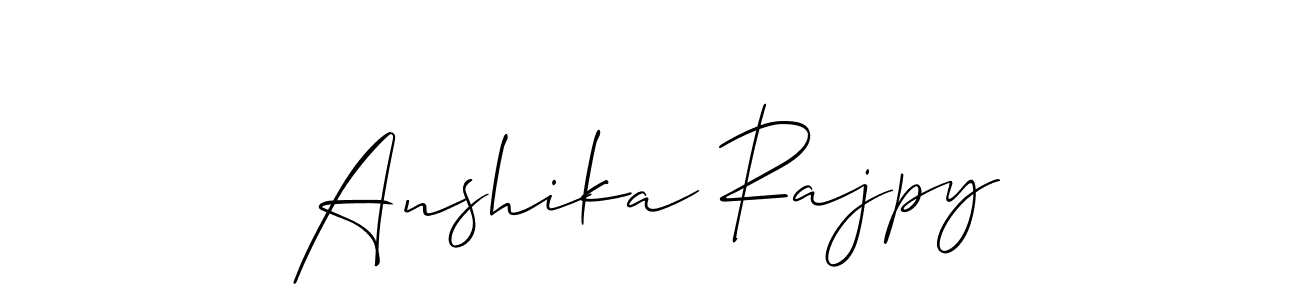 Make a short Anshika Rajpy signature style. Manage your documents anywhere anytime using Allison_Script. Create and add eSignatures, submit forms, share and send files easily. Anshika Rajpy signature style 2 images and pictures png