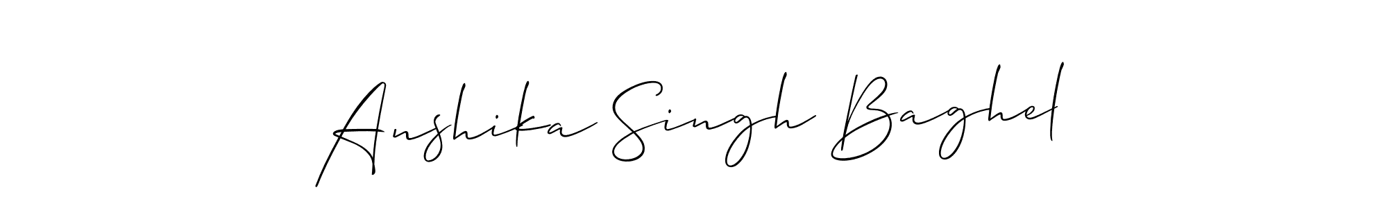 Design your own signature with our free online signature maker. With this signature software, you can create a handwritten (Allison_Script) signature for name Anshika Singh Baghel. Anshika Singh Baghel signature style 2 images and pictures png