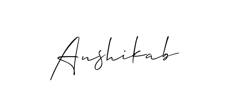You should practise on your own different ways (Allison_Script) to write your name (Anshikab) in signature. don't let someone else do it for you. Anshikab signature style 2 images and pictures png