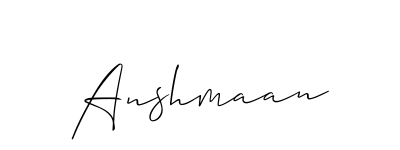 Anshmaan stylish signature style. Best Handwritten Sign (Allison_Script) for my name. Handwritten Signature Collection Ideas for my name Anshmaan. Anshmaan signature style 2 images and pictures png