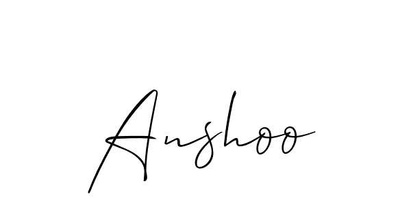 How to Draw Anshoo signature style? Allison_Script is a latest design signature styles for name Anshoo. Anshoo signature style 2 images and pictures png