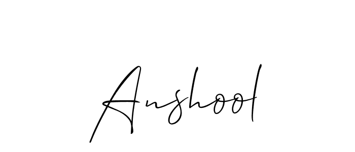 Anshool stylish signature style. Best Handwritten Sign (Allison_Script) for my name. Handwritten Signature Collection Ideas for my name Anshool. Anshool signature style 2 images and pictures png