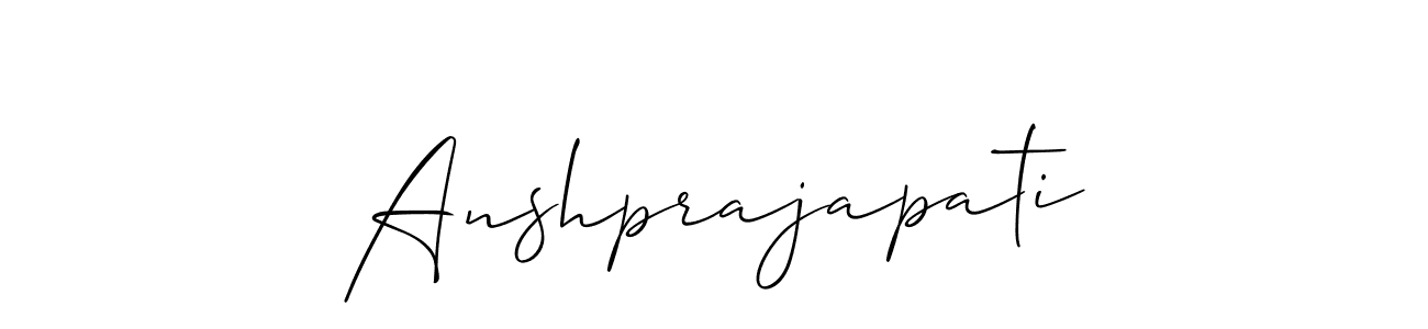 How to make Anshprajapati name signature. Use Allison_Script style for creating short signs online. This is the latest handwritten sign. Anshprajapati signature style 2 images and pictures png