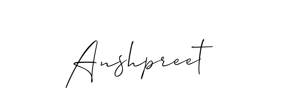 The best way (Allison_Script) to make a short signature is to pick only two or three words in your name. The name Anshpreet include a total of six letters. For converting this name. Anshpreet signature style 2 images and pictures png