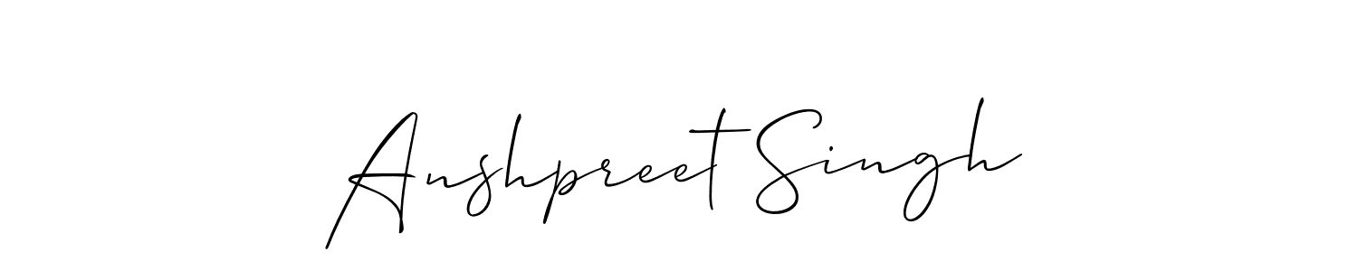 Design your own signature with our free online signature maker. With this signature software, you can create a handwritten (Allison_Script) signature for name Anshpreet Singh. Anshpreet Singh signature style 2 images and pictures png