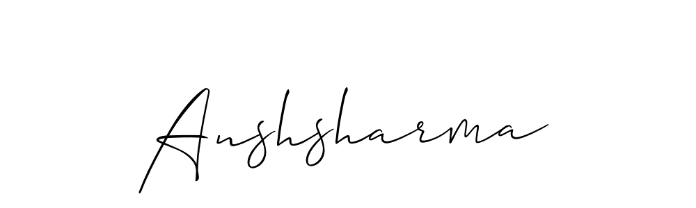 Create a beautiful signature design for name Anshsharma. With this signature (Allison_Script) fonts, you can make a handwritten signature for free. Anshsharma signature style 2 images and pictures png