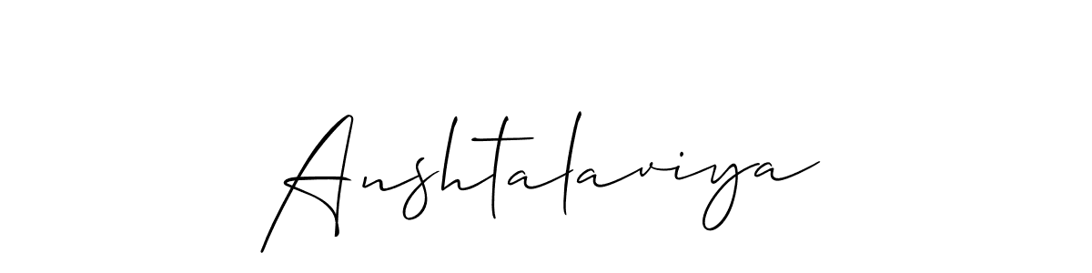 You should practise on your own different ways (Allison_Script) to write your name (Anshtalaviya) in signature. don't let someone else do it for you. Anshtalaviya signature style 2 images and pictures png