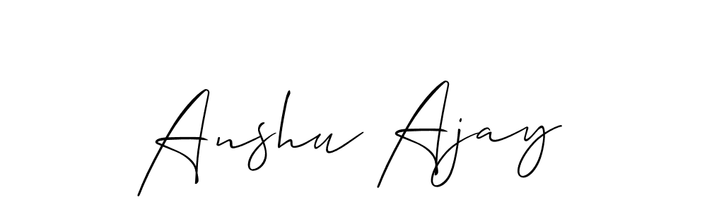 Similarly Allison_Script is the best handwritten signature design. Signature creator online .You can use it as an online autograph creator for name Anshu Ajay. Anshu Ajay signature style 2 images and pictures png