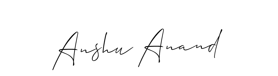Make a short Anshu Anand signature style. Manage your documents anywhere anytime using Allison_Script. Create and add eSignatures, submit forms, share and send files easily. Anshu Anand signature style 2 images and pictures png