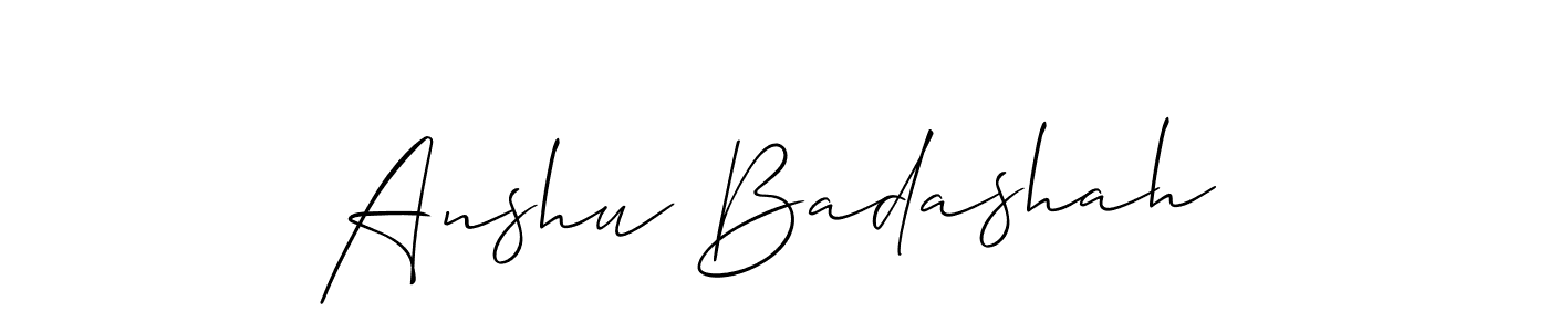 This is the best signature style for the Anshu Badashah name. Also you like these signature font (Allison_Script). Mix name signature. Anshu Badashah signature style 2 images and pictures png