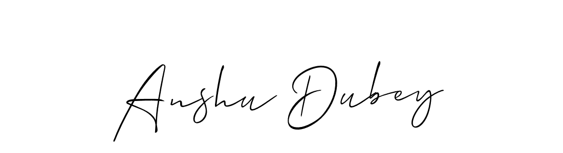 Anshu Dubey stylish signature style. Best Handwritten Sign (Allison_Script) for my name. Handwritten Signature Collection Ideas for my name Anshu Dubey. Anshu Dubey signature style 2 images and pictures png