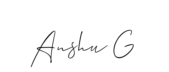 Once you've used our free online signature maker to create your best signature Allison_Script style, it's time to enjoy all of the benefits that Anshu G name signing documents. Anshu G signature style 2 images and pictures png