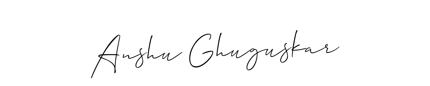 Make a beautiful signature design for name Anshu Ghuguskar. Use this online signature maker to create a handwritten signature for free. Anshu Ghuguskar signature style 2 images and pictures png
