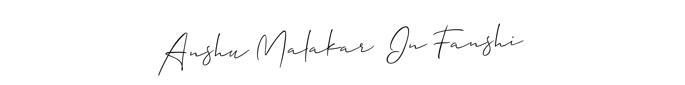 Similarly Allison_Script is the best handwritten signature design. Signature creator online .You can use it as an online autograph creator for name Anshu Malakar  In Fanshi. Anshu Malakar  In Fanshi signature style 2 images and pictures png