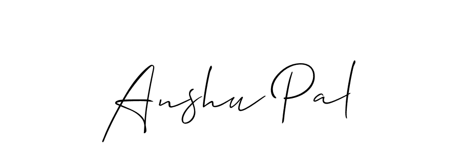 How to make Anshu Pal signature? Allison_Script is a professional autograph style. Create handwritten signature for Anshu Pal name. Anshu Pal signature style 2 images and pictures png