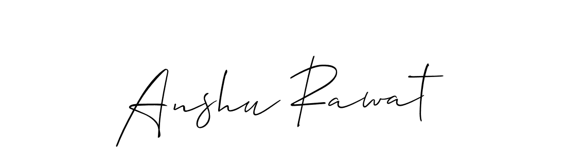 The best way (Allison_Script) to make a short signature is to pick only two or three words in your name. The name Anshu Rawat include a total of six letters. For converting this name. Anshu Rawat signature style 2 images and pictures png