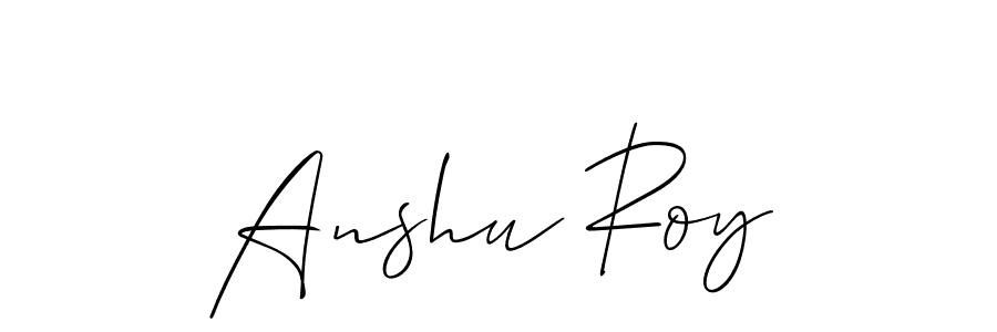 Design your own signature with our free online signature maker. With this signature software, you can create a handwritten (Allison_Script) signature for name Anshu Roy. Anshu Roy signature style 2 images and pictures png