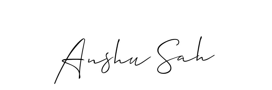 How to Draw Anshu Sah signature style? Allison_Script is a latest design signature styles for name Anshu Sah. Anshu Sah signature style 2 images and pictures png