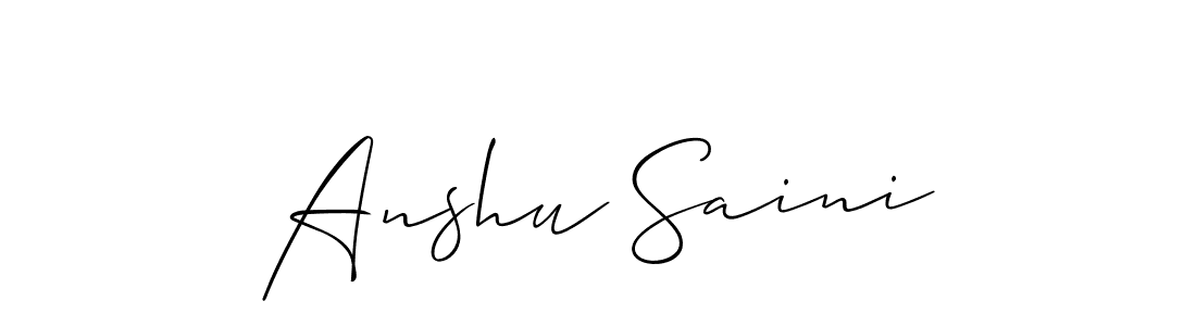 You should practise on your own different ways (Allison_Script) to write your name (Anshu Saini) in signature. don't let someone else do it for you. Anshu Saini signature style 2 images and pictures png