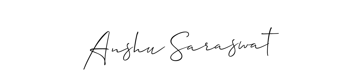 Make a beautiful signature design for name Anshu Saraswat. Use this online signature maker to create a handwritten signature for free. Anshu Saraswat signature style 2 images and pictures png