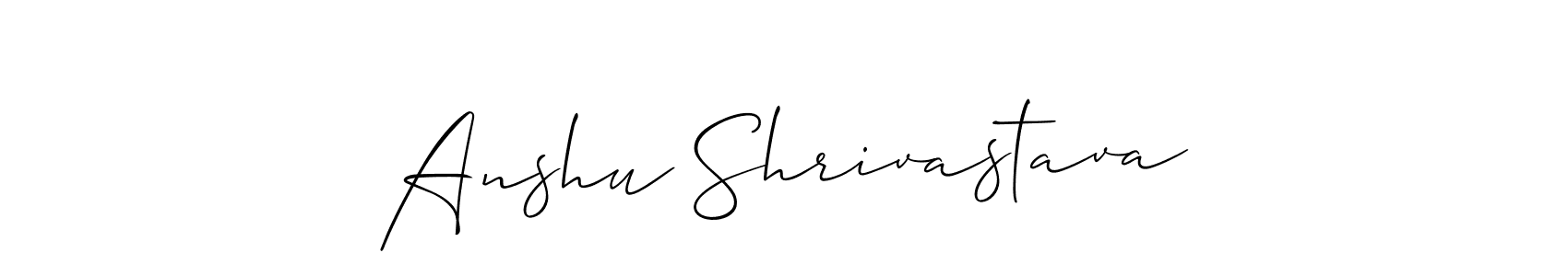 Make a short Anshu Shrivastava signature style. Manage your documents anywhere anytime using Allison_Script. Create and add eSignatures, submit forms, share and send files easily. Anshu Shrivastava signature style 2 images and pictures png