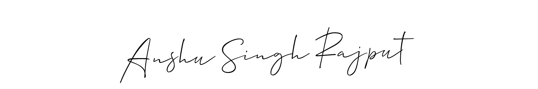 Create a beautiful signature design for name Anshu Singh Rajput. With this signature (Allison_Script) fonts, you can make a handwritten signature for free. Anshu Singh Rajput signature style 2 images and pictures png