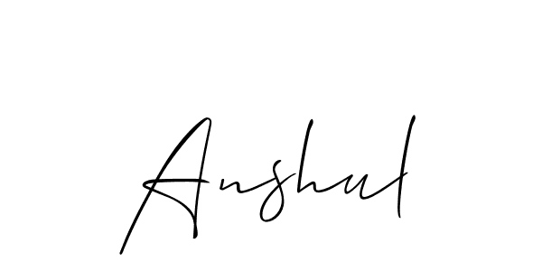 Also we have Anshul name is the best signature style. Create professional handwritten signature collection using Allison_Script autograph style. Anshul signature style 2 images and pictures png