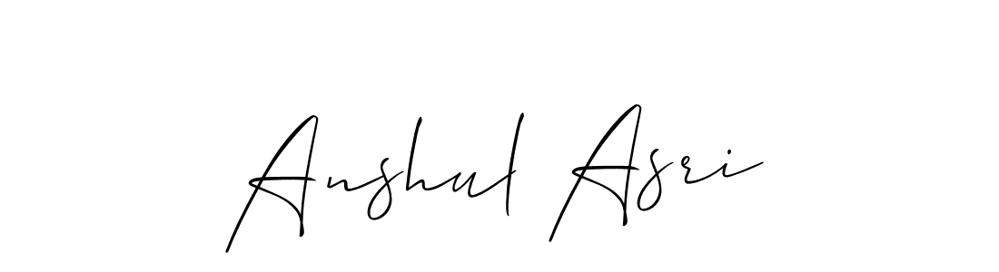 Allison_Script is a professional signature style that is perfect for those who want to add a touch of class to their signature. It is also a great choice for those who want to make their signature more unique. Get Anshul Asri name to fancy signature for free. Anshul Asri signature style 2 images and pictures png