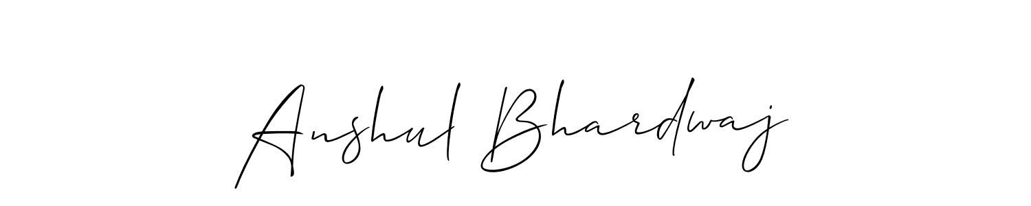if you are searching for the best signature style for your name Anshul Bhardwaj. so please give up your signature search. here we have designed multiple signature styles  using Allison_Script. Anshul Bhardwaj signature style 2 images and pictures png