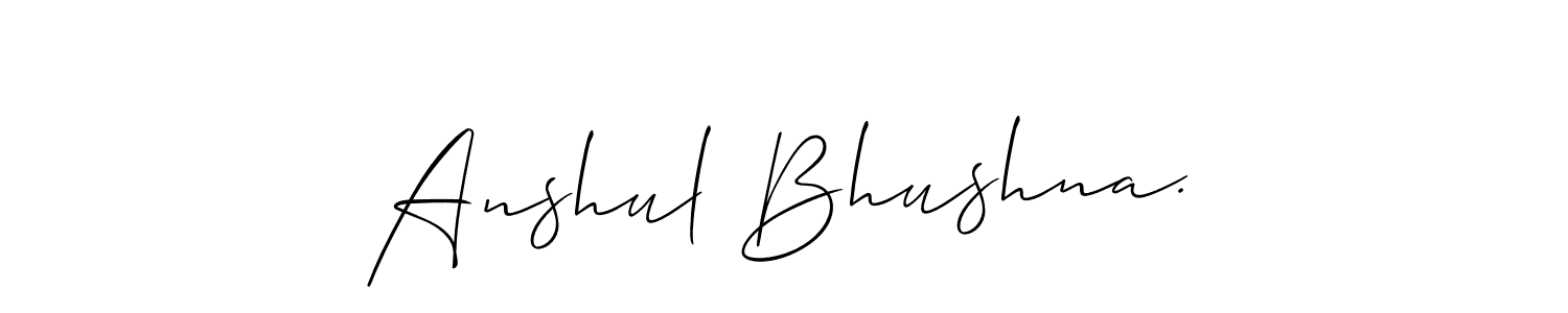 Also You can easily find your signature by using the search form. We will create Anshul Bhushna. name handwritten signature images for you free of cost using Allison_Script sign style. Anshul Bhushna. signature style 2 images and pictures png