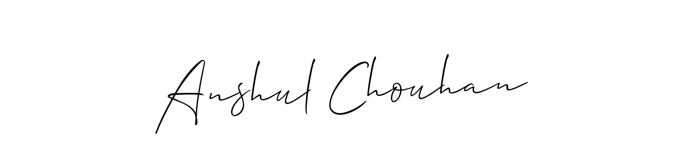 Also we have Anshul Chouhan name is the best signature style. Create professional handwritten signature collection using Allison_Script autograph style. Anshul Chouhan signature style 2 images and pictures png