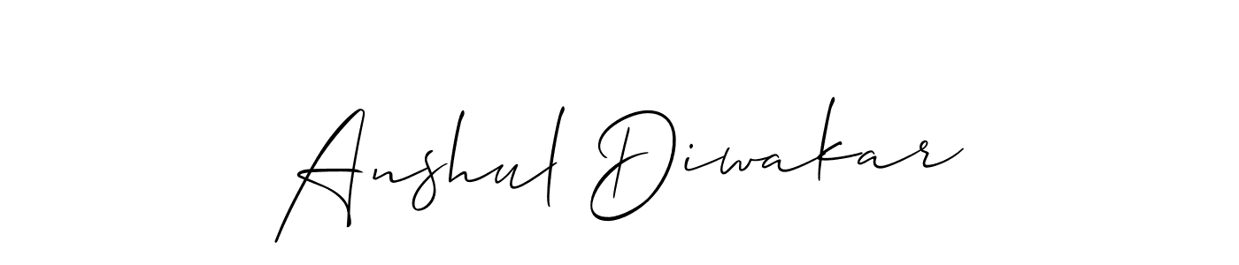 You should practise on your own different ways (Allison_Script) to write your name (Anshul Diwakar) in signature. don't let someone else do it for you. Anshul Diwakar signature style 2 images and pictures png