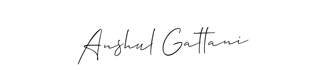 Use a signature maker to create a handwritten signature online. With this signature software, you can design (Allison_Script) your own signature for name Anshul Gattani. Anshul Gattani signature style 2 images and pictures png