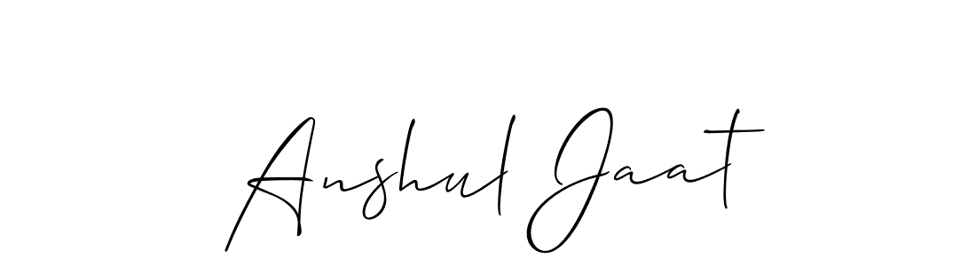The best way (Allison_Script) to make a short signature is to pick only two or three words in your name. The name Anshul Jaat include a total of six letters. For converting this name. Anshul Jaat signature style 2 images and pictures png