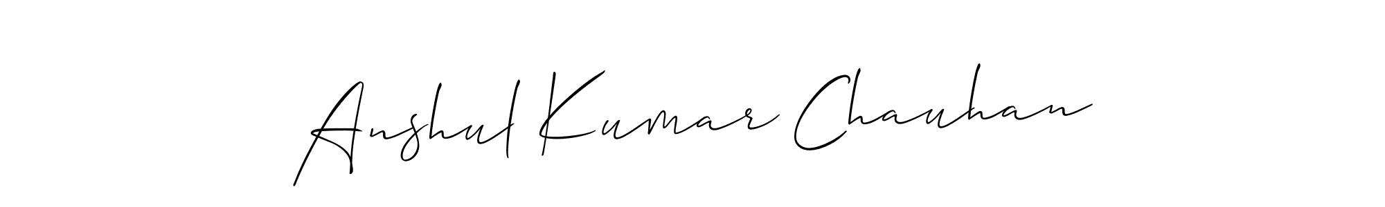 Use a signature maker to create a handwritten signature online. With this signature software, you can design (Allison_Script) your own signature for name Anshul Kumar Chauhan. Anshul Kumar Chauhan signature style 2 images and pictures png