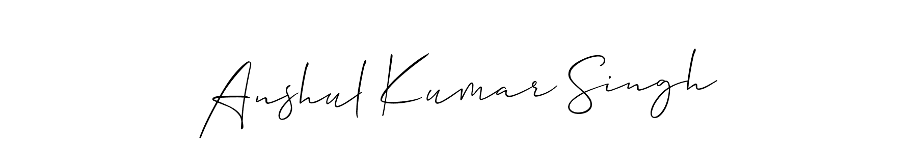 Design your own signature with our free online signature maker. With this signature software, you can create a handwritten (Allison_Script) signature for name Anshul Kumar Singh. Anshul Kumar Singh signature style 2 images and pictures png