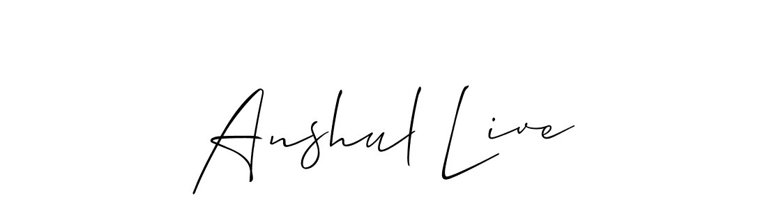 Check out images of Autograph of Anshul Live name. Actor Anshul Live Signature Style. Allison_Script is a professional sign style online. Anshul Live signature style 2 images and pictures png