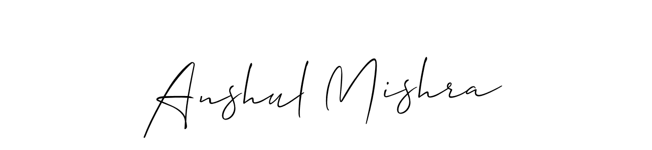 You should practise on your own different ways (Allison_Script) to write your name (Anshul Mishra) in signature. don't let someone else do it for you. Anshul Mishra signature style 2 images and pictures png