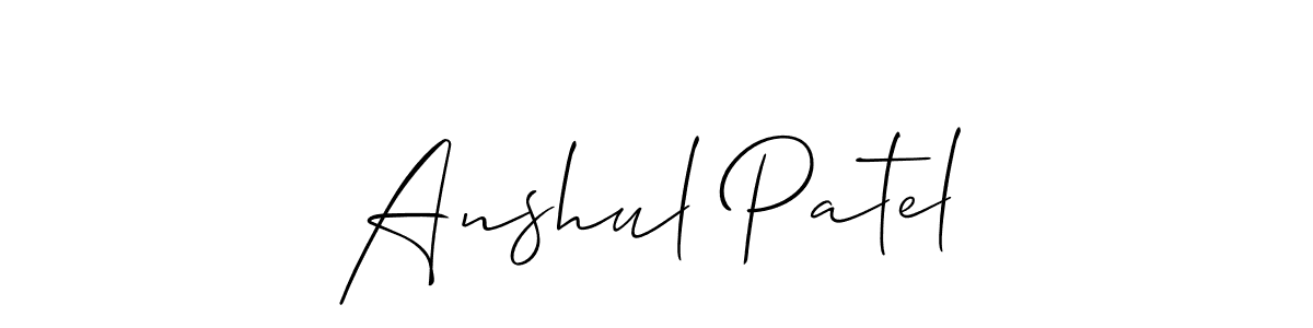 Also we have Anshul Patel name is the best signature style. Create professional handwritten signature collection using Allison_Script autograph style. Anshul Patel signature style 2 images and pictures png