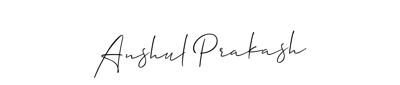 Also You can easily find your signature by using the search form. We will create Anshul Prakash name handwritten signature images for you free of cost using Allison_Script sign style. Anshul Prakash signature style 2 images and pictures png