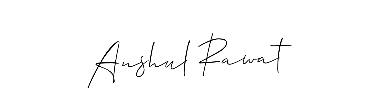 Anshul Rawat stylish signature style. Best Handwritten Sign (Allison_Script) for my name. Handwritten Signature Collection Ideas for my name Anshul Rawat. Anshul Rawat signature style 2 images and pictures png