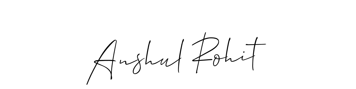 Also You can easily find your signature by using the search form. We will create Anshul Rohit name handwritten signature images for you free of cost using Allison_Script sign style. Anshul Rohit signature style 2 images and pictures png